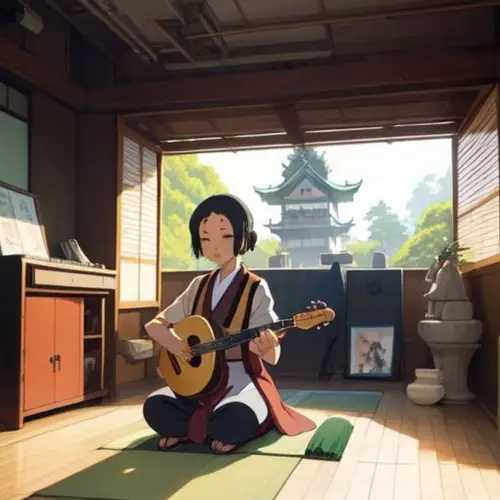 Shamisen Uptempo Music ⛰️💃 Mountain Dance image