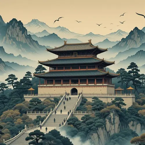 [1 Hour] Relaxing With Chinese Bamboo Flute, Guzheng, Erhu ... | Shaolin Temple Meditation image