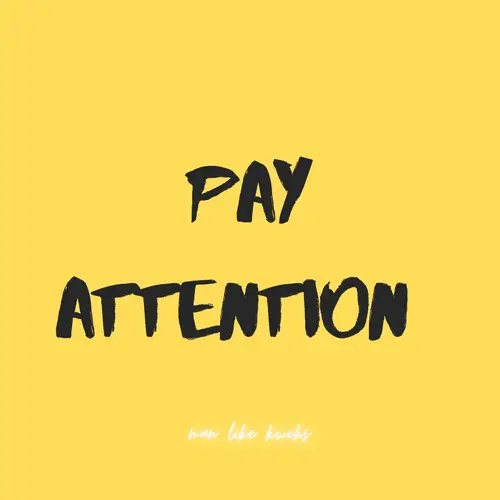 PAY ATTENTION image