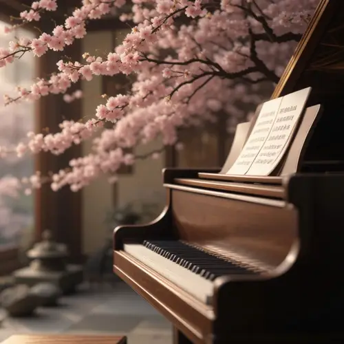 [1 Hour] Beautiful Japanese Piano Music ~ Relaxing Music for Sleeping And Studying image