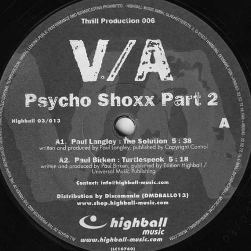 Psycho Shoxx Part 2 EP - Highball 03-013 image